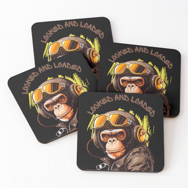 Item preview, Locked And Loaded - Military Chimp designed and sold by Eranthe Bernardo.