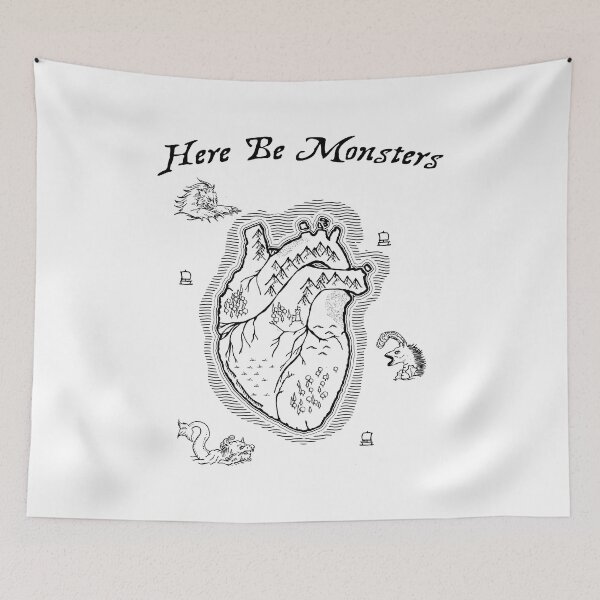 Item preview, Here Be Monsters designed and sold by happynerdyshirt.