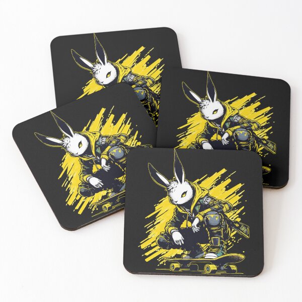 Item preview, Bunny Skater Cyberpunk Art designed and sold by TomFrontierArt.