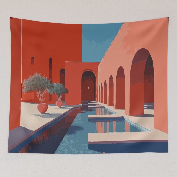 Item preview, Contemporary Art Pool Art Print, Modern Wall Decor, Pool Poster, Pool Art Illustration designed and sold by vinciellastudio.