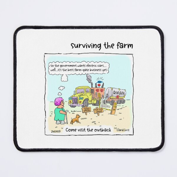 Item preview, Cartoon - life on an Aussie Farm - electric cars designed and sold by ClarkChrisComic.