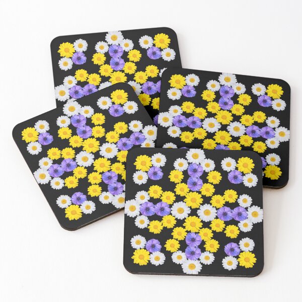 Item preview, Marguerite Daisy Anemone Flowers Floral Mandala White Yellow Purple Shapes Mania designed and sold by Shapes-Mania.
