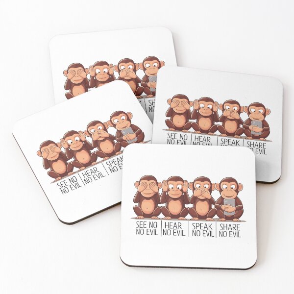Item preview, Four Wise Monkeys: A Modern Twist designed and sold by JPees.