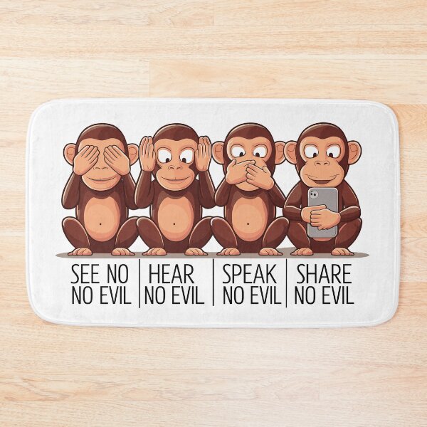 Item preview, Four Wise Monkeys: A Modern Twist designed and sold by JPees.