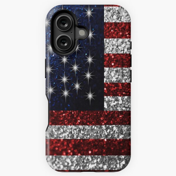 Item preview, American Flag in Glitter Graphic designed and sold by bloomingvine.