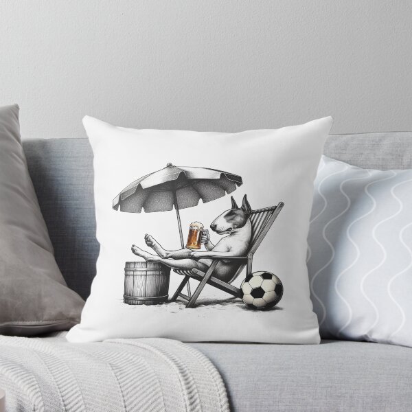 Item preview, Bull Terrier Drinking a Beer designed and sold by Noewi.