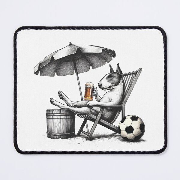 Item preview, Bull Terrier Drinking a Beer designed and sold by Noewi.
