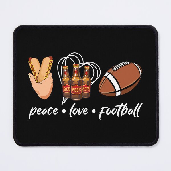 Item preview, FUNNY PEACE LOVE FOOTBALL designed and sold by FlutteringWings.