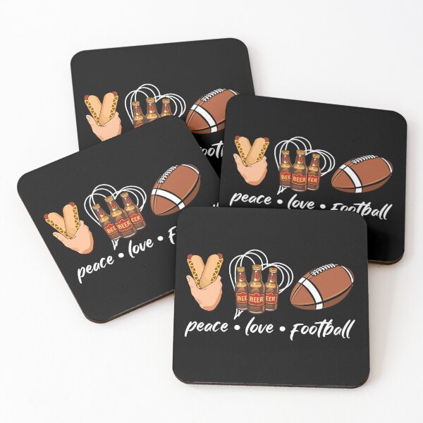 Item preview, FUNNY PEACE LOVE FOOTBALL designed and sold by FlutteringWings.