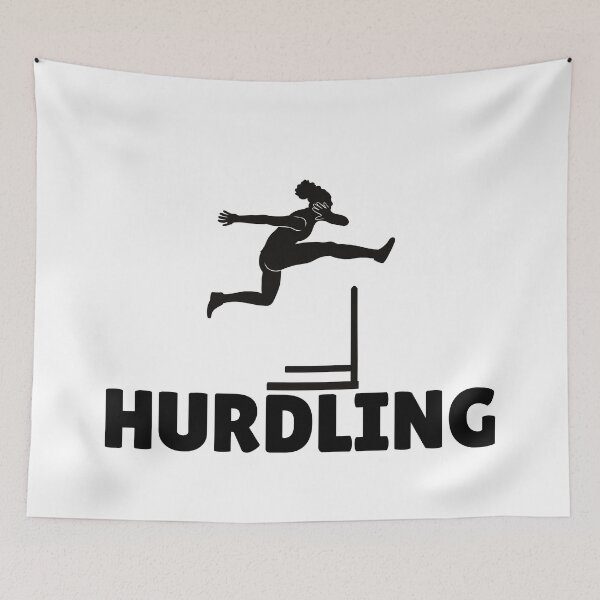 Item preview, HURDLING (FEMALE) - BLACK designed and sold by ArtsyCity.