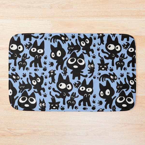 Item preview, SUSUWATARI Michi Funny Cute Black Cat Pattern designed and sold by Milyuyus.