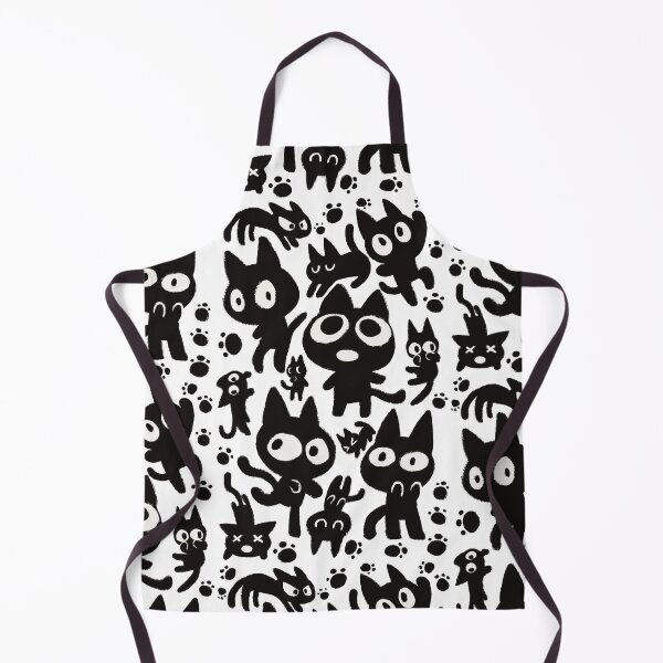 Item preview, SUSUWATARI Michi Funny Cute Black Cat Pattern designed and sold by Milyuyus.