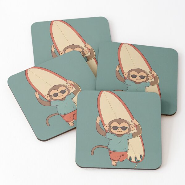 Item preview, The surfer monkey | Anime style designed and sold by ComicsFactory.
