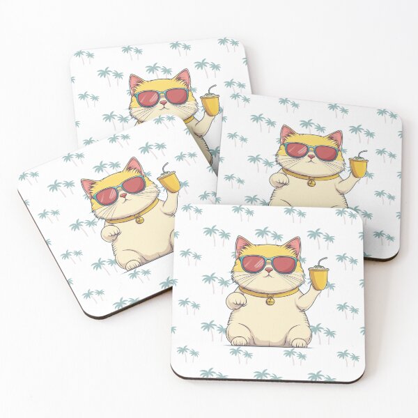 Item preview, Cool Cat Vacation Mode Summer Vibes designed and sold by memememescat.