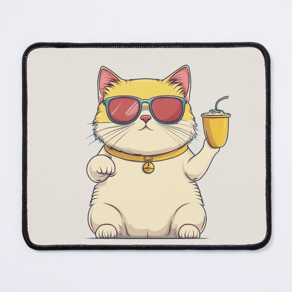 Item preview, Cool Cat Vacation Mode Summer Vibes designed and sold by memememescat.