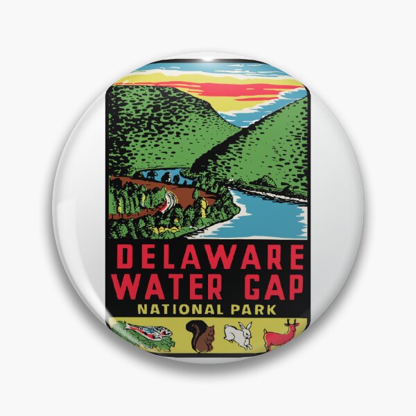 Artikelvorschau, Delaware Water Gap Aufkleber im Vintage-Stil entworfen und verkauft von Decal Mania.