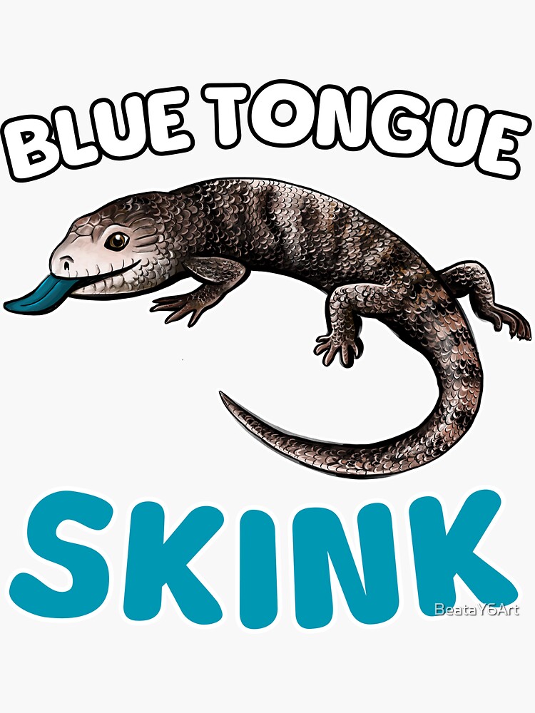 Thumbnail 3 of 3, Sticker, Blue Tongue Skink Owner Gift designed and sold by BeataY6Art.