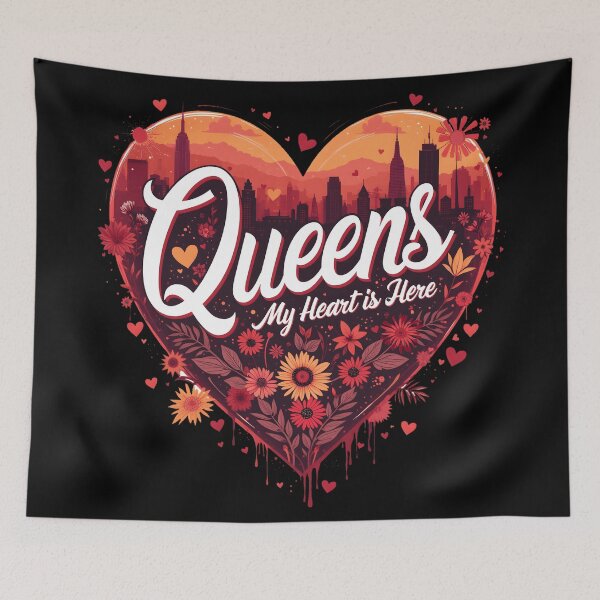 Item preview, queens new york, my heart is here designed and sold by mood-draftsman.