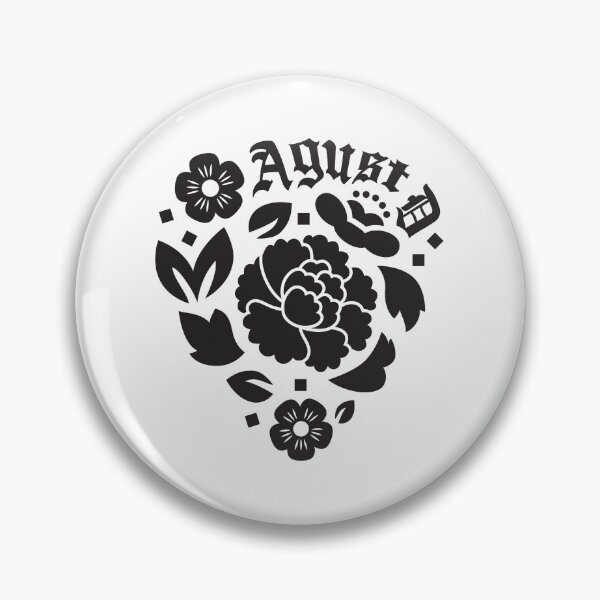 Item preview, Agust D Lotus Charm Black designed and sold by loonylunaART.