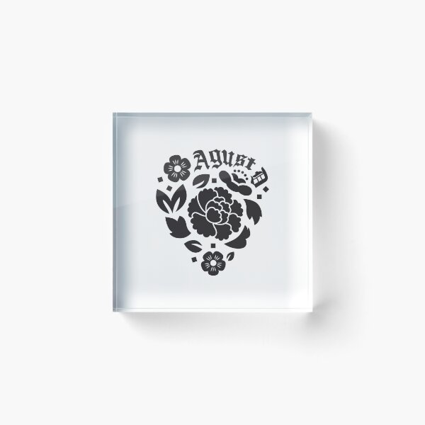 Item preview, Agust D Lotus Charm Black designed and sold by loonylunaART.