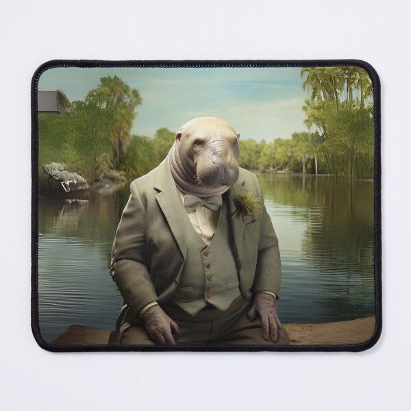 Item preview, Dapper Manatee by the River designed and sold by Sillytoe.
