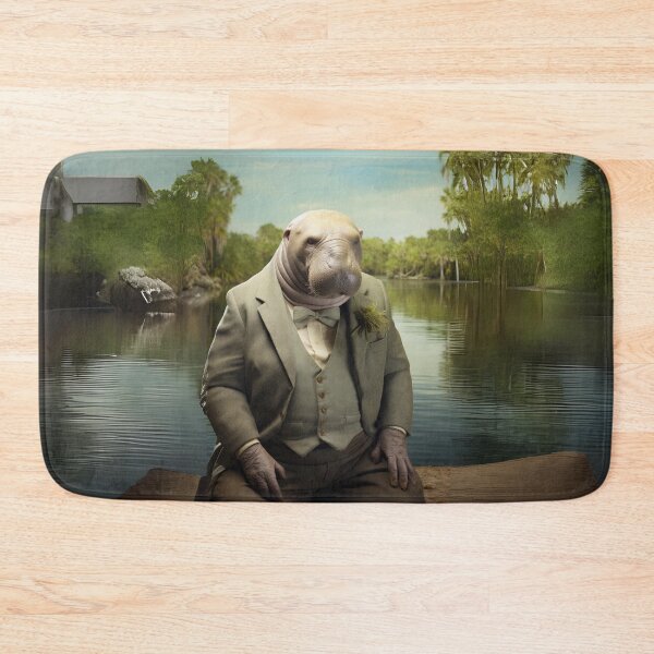 Item preview, Dapper Manatee by the River designed and sold by Sillytoe.
