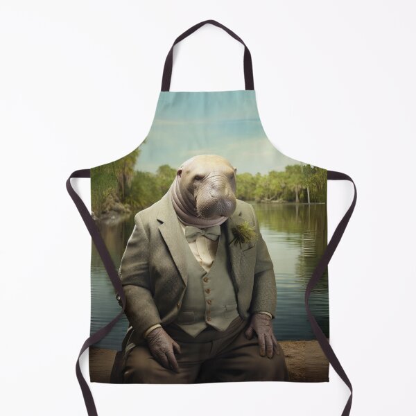 Item preview, Dapper Manatee by the River designed and sold by Sillytoe.