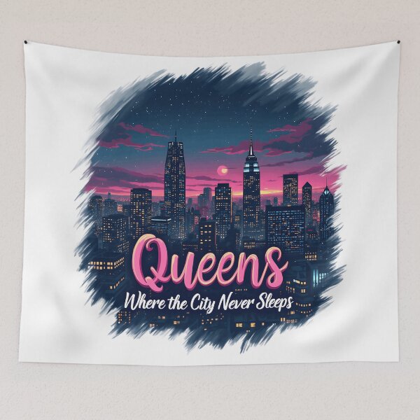 Item preview, queens new york, where the cty never sleeps designed and sold by mood-draftsman.