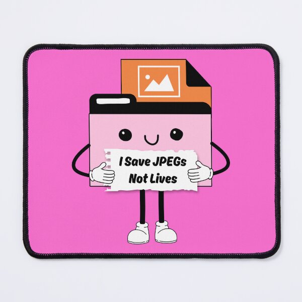 Item preview, I Save JPEGs Not Lives Cute Funny Graphic Icon Pink Orange designed and sold by mariahmoniquedesign.