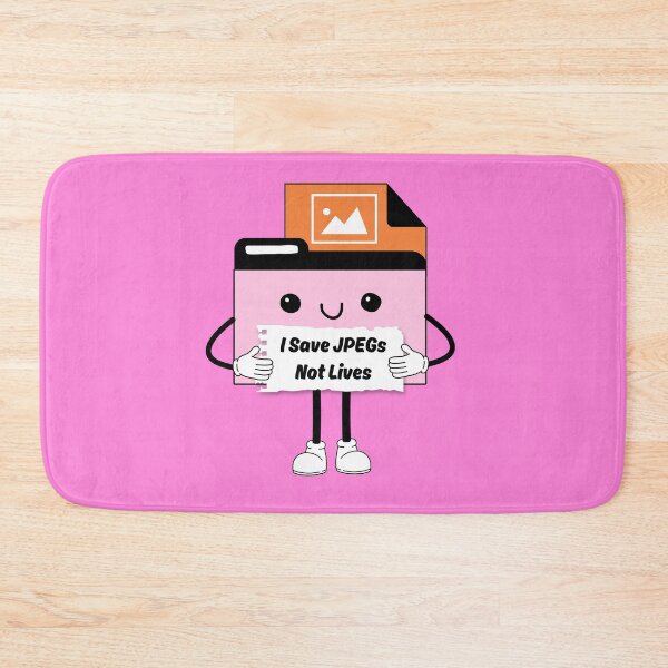 Item preview, I Save JPEGs Not Lives Cute Funny Graphic Icon Pink Orange designed and sold by mariahmoniquedesign.