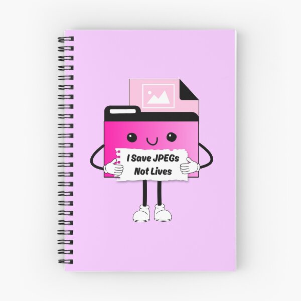 Item preview, I Save JPEGs Not Lives Cute Funny Graphic Icon Hot Pink designed and sold by mariahmoniquedesign.