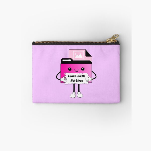 Item preview, I Save JPEGs Not Lives Cute Funny Graphic Icon Hot Pink designed and sold by mariahmoniquedesign.
