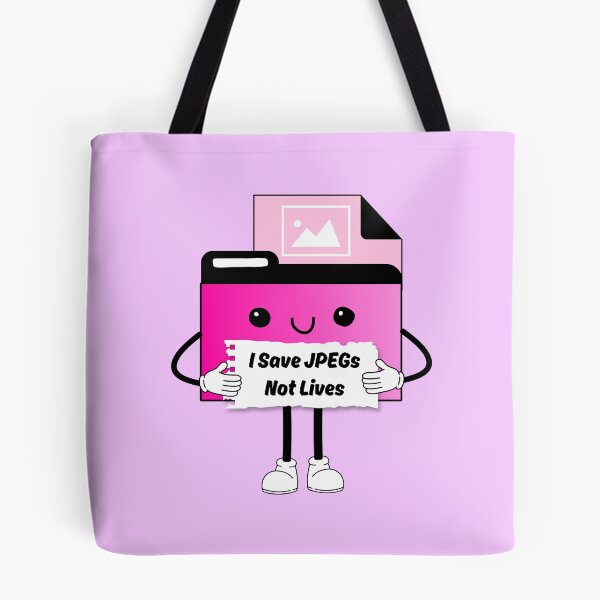 Item preview, I Save JPEGs Not Lives Cute Funny Graphic Icon Hot Pink designed and sold by mariahmoniquedesign.