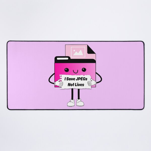 Item preview, I Save JPEGs Not Lives Cute Funny Graphic Icon Hot Pink designed and sold by mariahmoniquedesign.