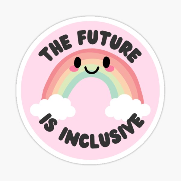 Item preview, The Future Is Inclusive Rainbow - Baby Pink designed and sold by berrycuteart.