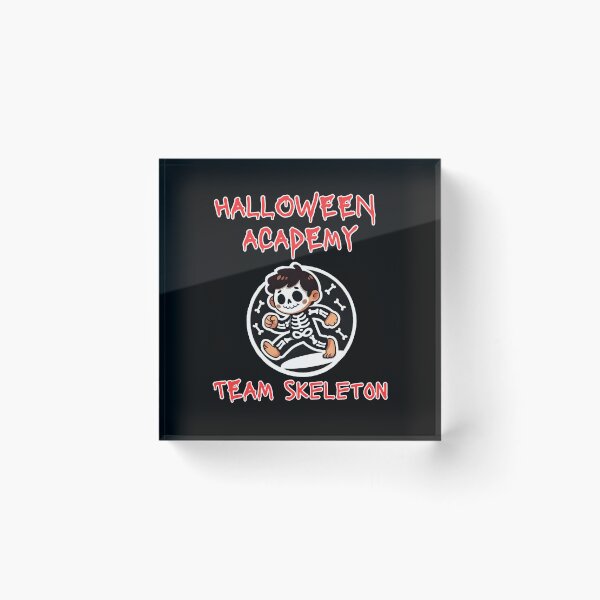 Item preview, Halloween Academy Team Skeleton T-Shirt designed and sold by Manic Merch Designs.