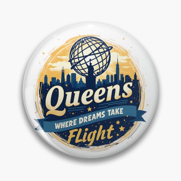 Item preview, queens new york where dreams take flight designed and sold by mood-draftsman.