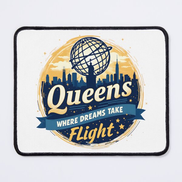 Item preview, queens new york where dreams take flight designed and sold by mood-draftsman.