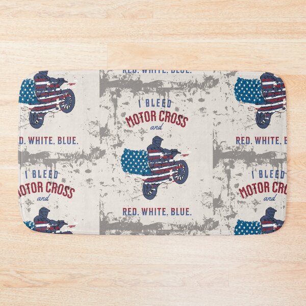 Item preview, I Bleed Motorcross and Red White and Blue designed and sold by DrewRomeoCo.