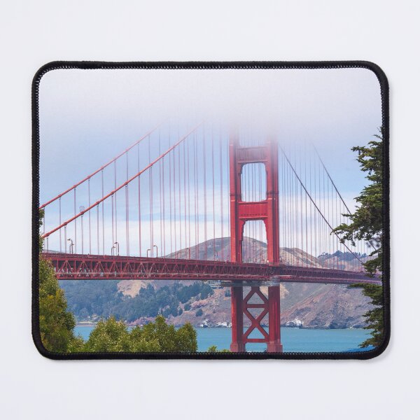 Item preview, Golden Gate Bridge Partially Veiled by Fog - San Francisco, California designed and sold by World Wondering Travel Photography.