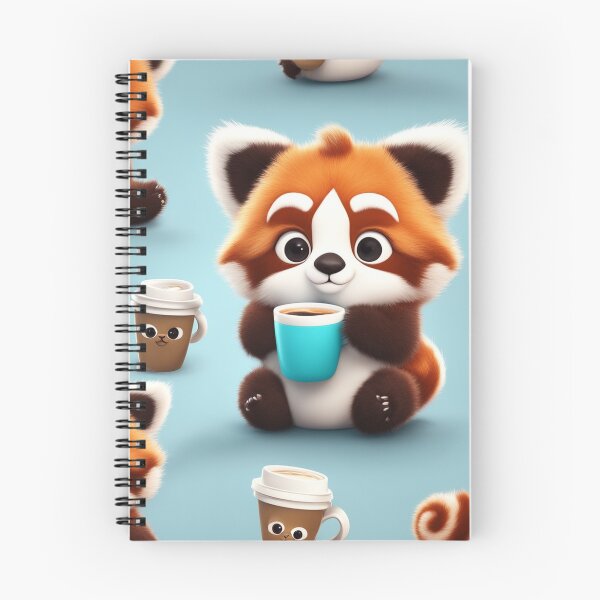 Item preview, Cute Sleepy Red Panda Holding Coffee Cartoon Vector Icon designed and sold by hjian8219.