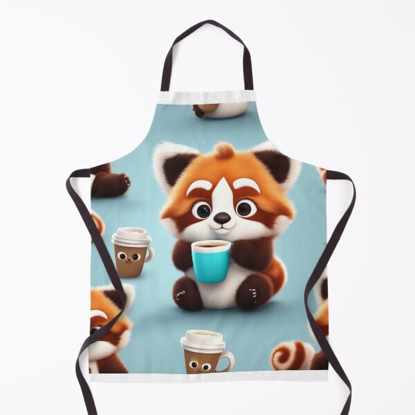 Item preview, Cute Sleepy Red Panda Holding Coffee Cartoon Vector Icon designed and sold by hjian8219.