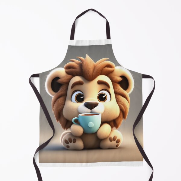 Item preview, Cute Sleepy Lion Holding Coffee Cartoon Vector Icon designed and sold by hjian8219.