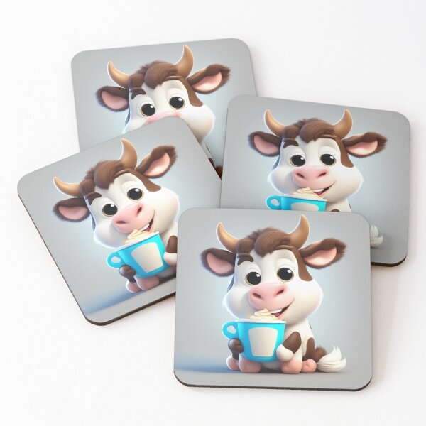 Item preview, Cute Sleepy cow Holding Coffee Cartoon Vector Icon designed and sold by hjian8219.