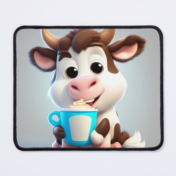 Item preview, Cute Sleepy cow Holding Coffee Cartoon Vector Icon designed and sold by hjian8219.
