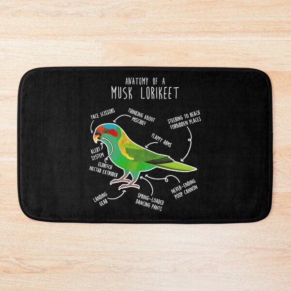 Item preview, Musk Lorikeet Parrot Anatomy designed and sold by Clara Hollins.