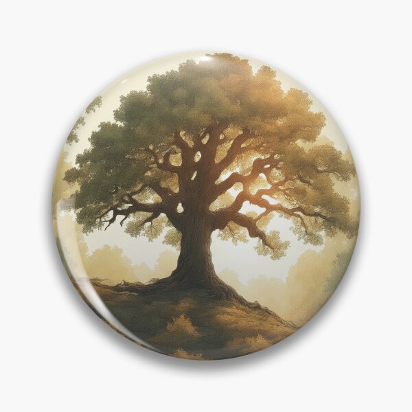 Item preview, Hand-Drawn Oak Tree Silhouette designed and sold by hjian8219.