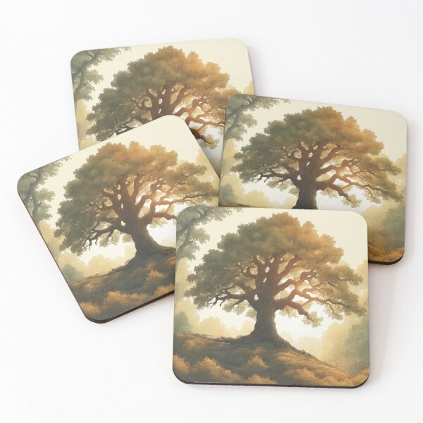 Item preview, Hand-Drawn Oak Tree Silhouette designed and sold by hjian8219.