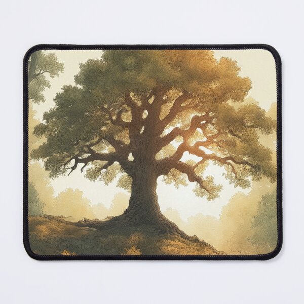 Item preview, Hand-Drawn Oak Tree Silhouette designed and sold by hjian8219.