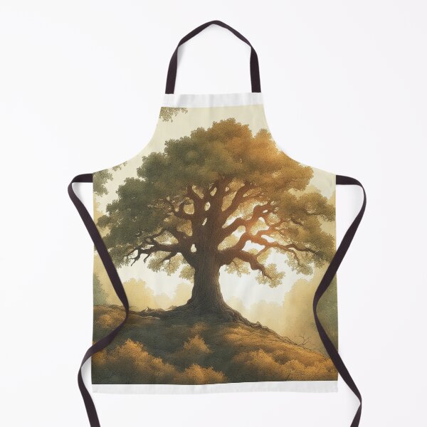 Item preview, Hand-Drawn Oak Tree Silhouette designed and sold by hjian8219.